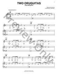 Two Oruguitas piano sheet music cover